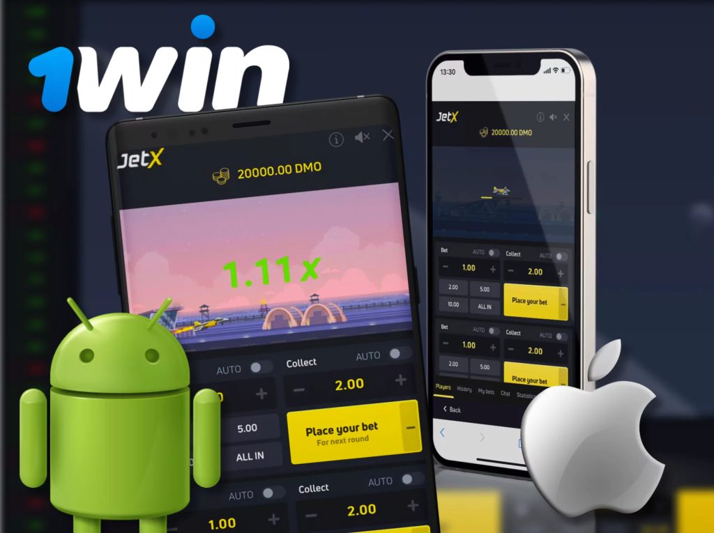 JetX 1Win ایپ موبائل۔