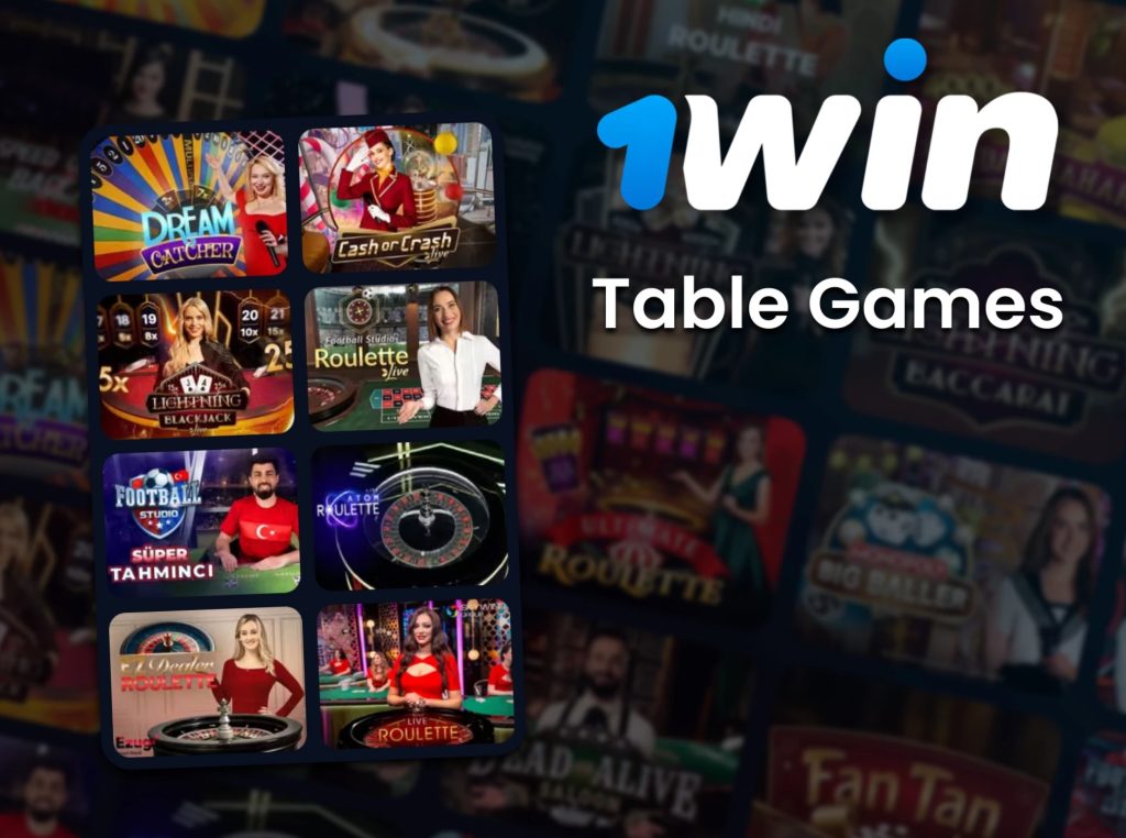 Live Casino 1Win Table Games.